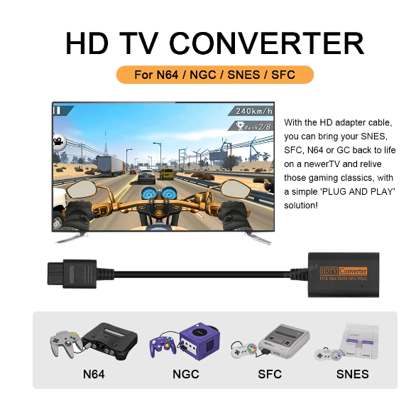 N64 To HDMI 1080P Converter Nintendo64 N64/SNES/NGC/SFC