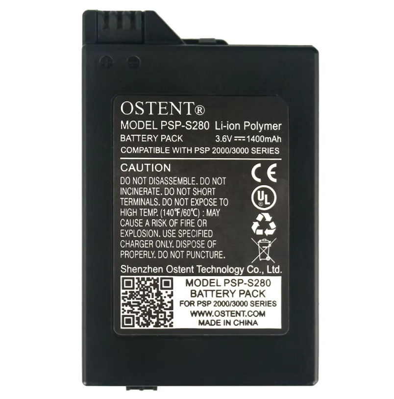 OSTENT Battery 1400mAh 3.6V for Sony PSP 2000/3000