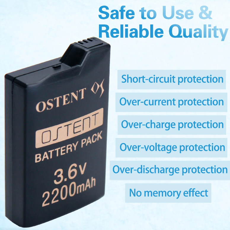 OSTENT Real 2200mAh 3.6V for Sony PSP 1000