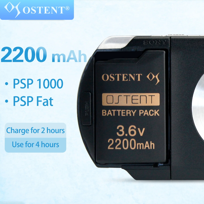 OSTENT Real 2200mAh 3.6V for Sony PSP 1000 with PSP