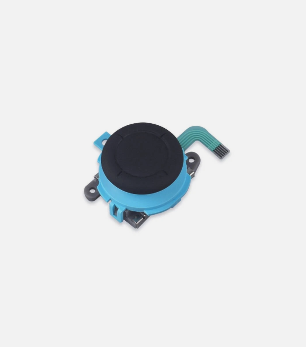 Nintendo Switch 2 Joystick Replacement with blue base and black top on a white background