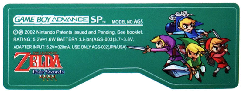 Game Boy Advance SP Stickers