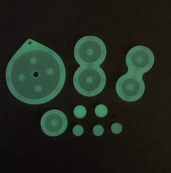 Silicon Pads For Game Boy Advance SP Glow In The Dark