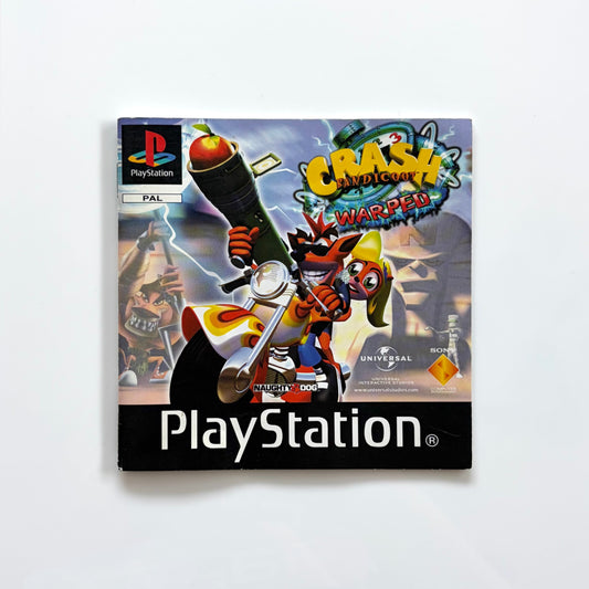 Instruction manual for Crash Bandicoot Warped PS1 game