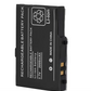 Black rechargeable battery pack with text and symbols on a white background NDSL