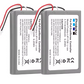 Two Propty batteries for PS5 DualSense controller on a white background