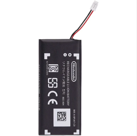 Nintendo rechargeable lithium battery on a white background
